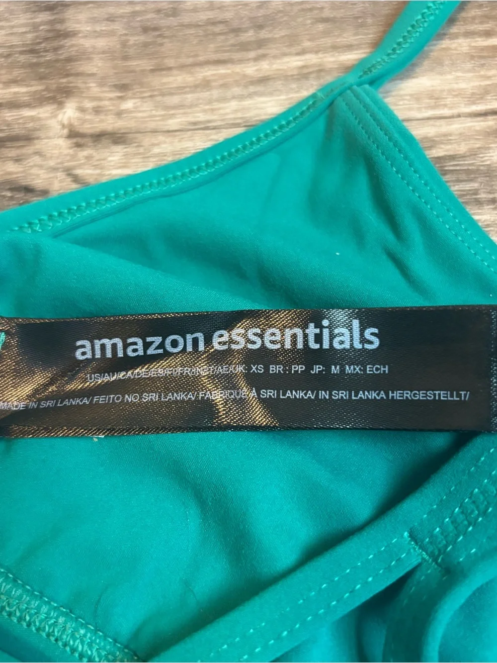 Amazon Essentials Green Racerback Sports Bra